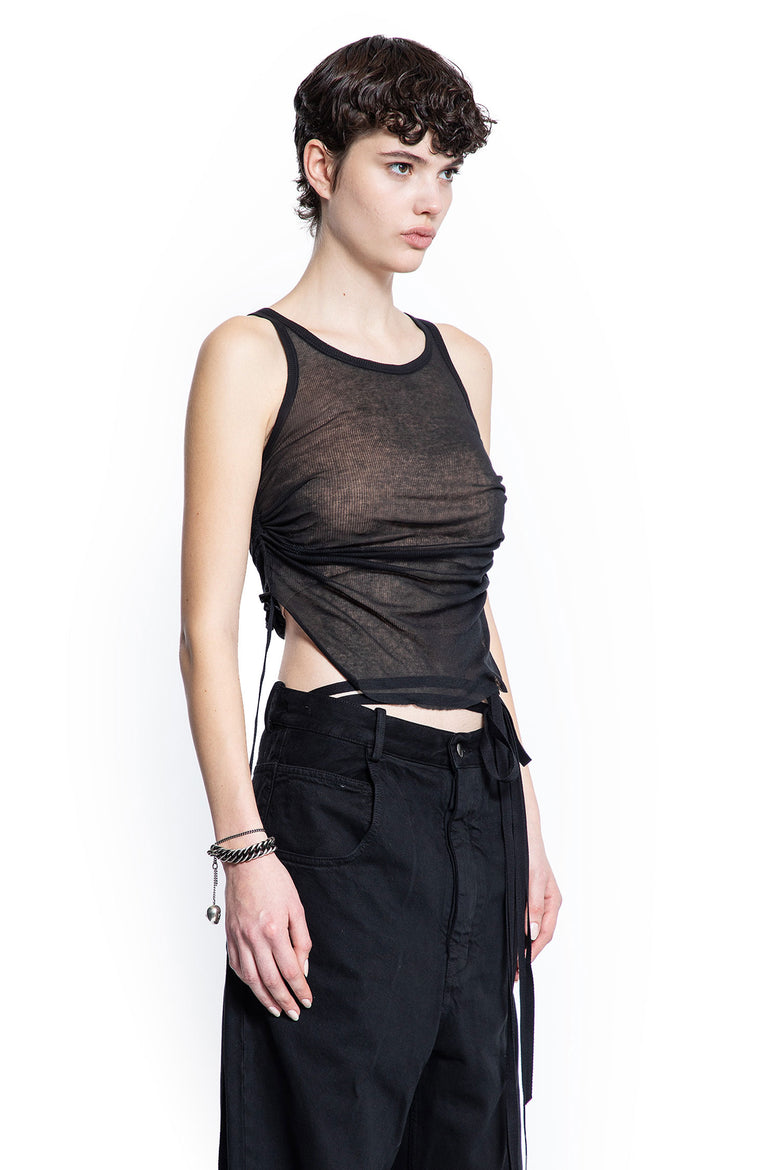 ANN DEMEULEMEESTER WOMAN BLACK T-SHIRTS & TANK TOPS