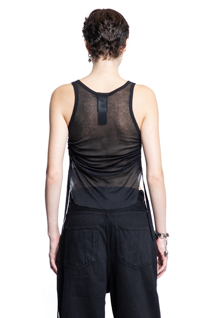 ANN DEMEULEMEESTER WOMAN BLACK T-SHIRTS & TANK TOPS