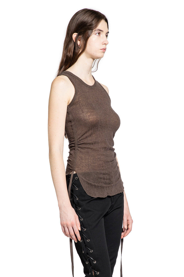 Mara Wrinkled Cropped Tank Top