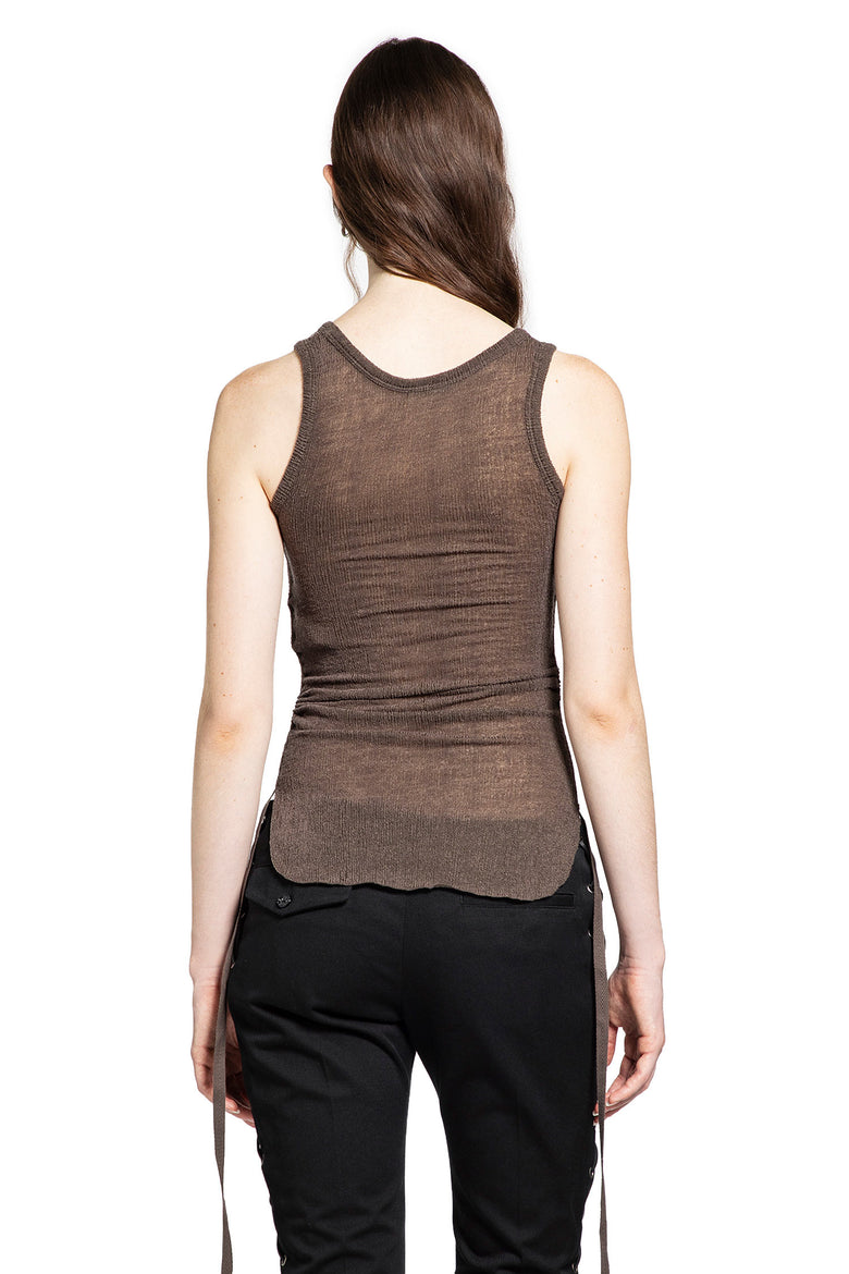 Mara Wrinkled Cropped Tank Top