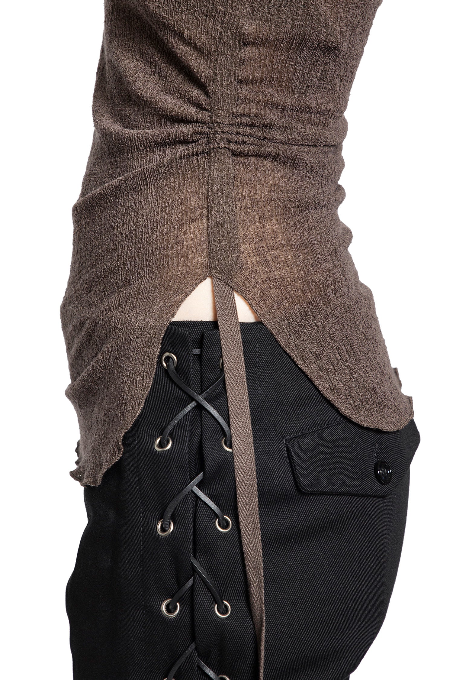 Mara Wrinkled Cropped Tank Top