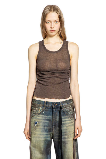 Mara Wrinkled Cropped Tank Top
