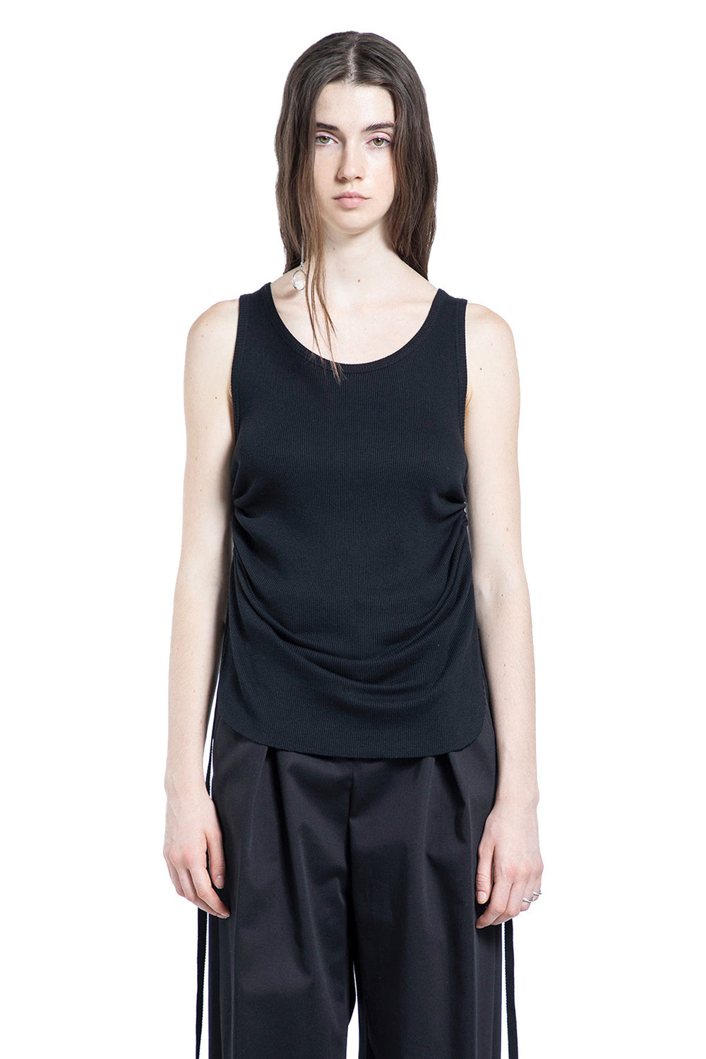 ANN DEMEULEMEESTER Mara Wrinkled Cropped Tank Top woman