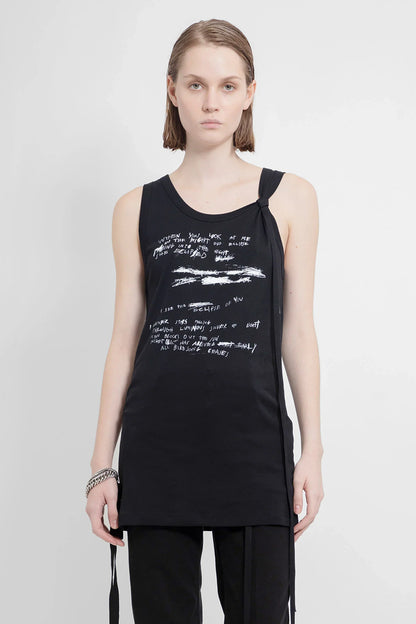 ANN DEMEULEMEESTER WOMAN BLACK T-SHIRTS