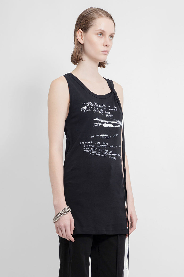 ANN DEMEULEMEESTER WOMAN BLACK T-SHIRTS & TANK TOPS