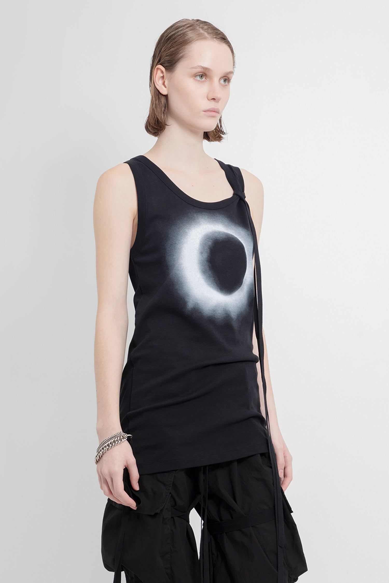 ANN DEMEULEMEESTER WOMAN BLACK T-SHIRTS & TANK TOPS