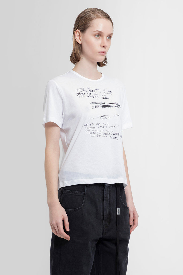 ANN DEMEULEMEESTER WOMAN WHITE T-SHIRTS & TANK TOPS