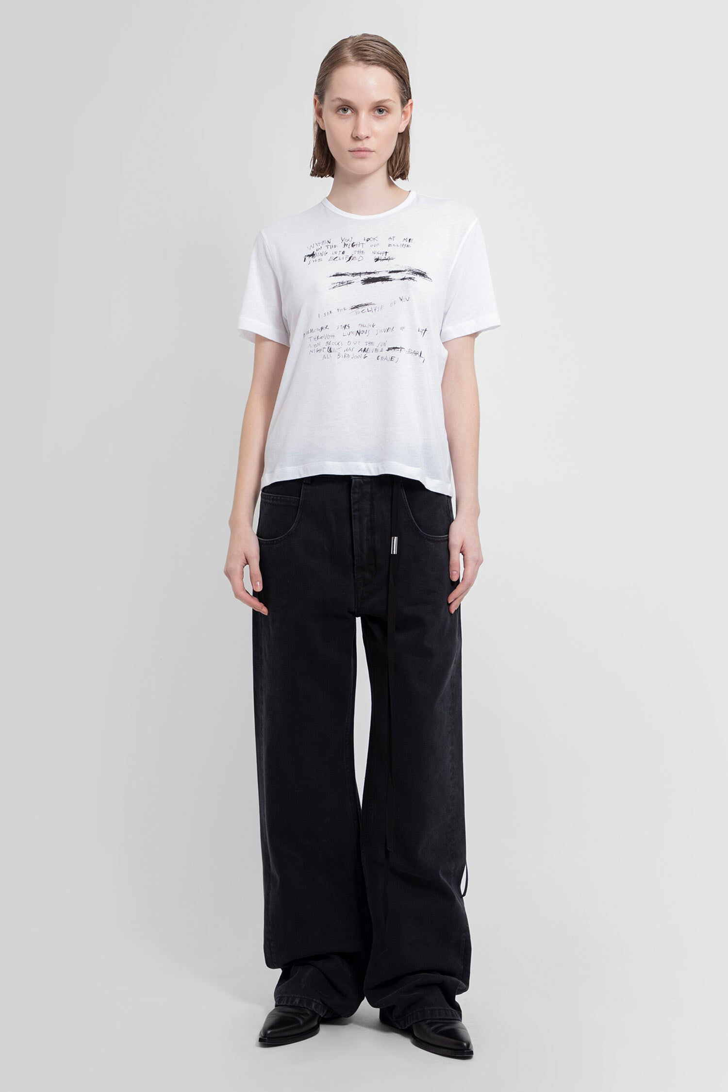 ANN DEMEULEMEESTER WOMAN WHITE T-SHIRTS