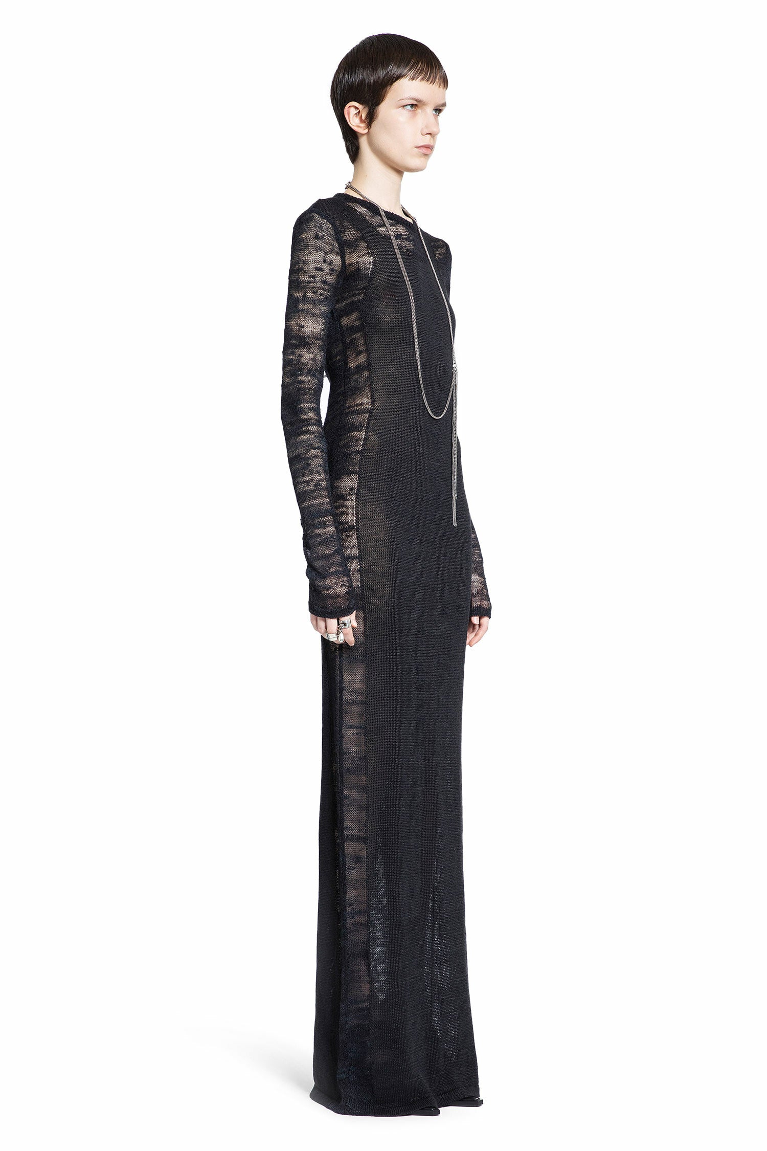 ANN DEMEULEMEESTER WOMAN BLACK DRESSES