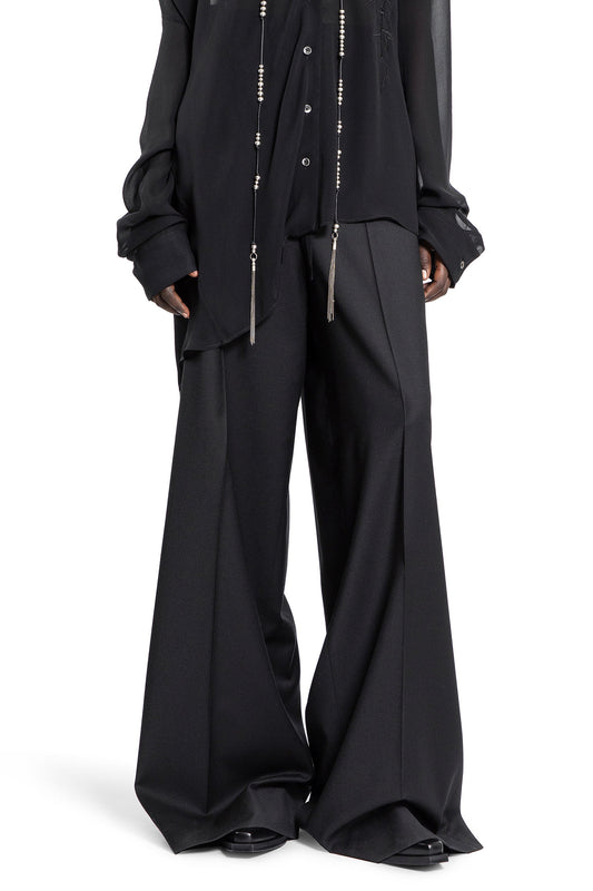 ANN DEMEULEMEESTER WOMAN BLACK TROUSERS