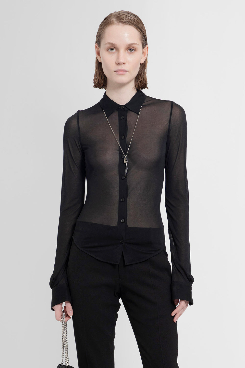 ANN DEMEULEMEESTER WOMAN BLACK SHIRTS