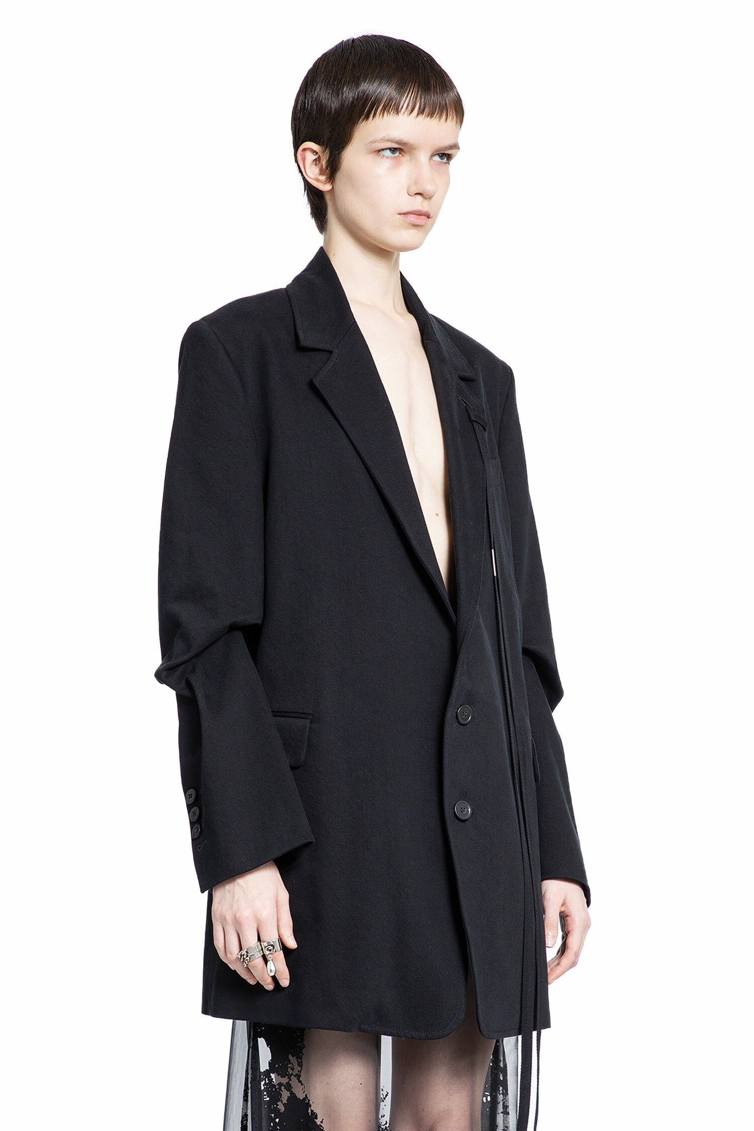 ANN DEMEULEMEESTER WOMAN BLACK BLAZERS