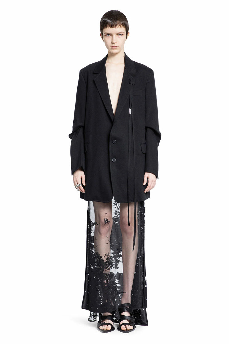 ANN DEMEULEMEESTER WOMAN BLACK BLAZERS - Antonioli.eu