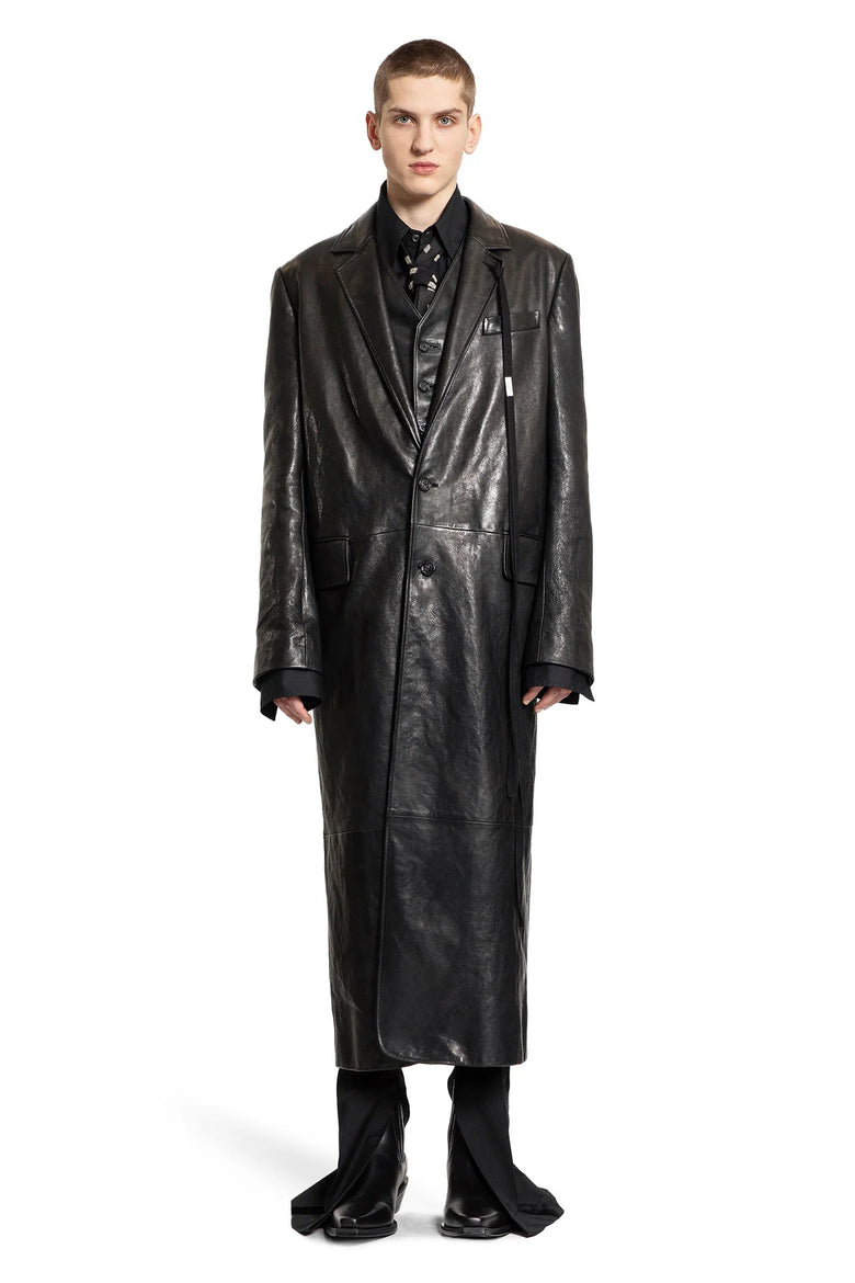 
              ANN DEMEULEMEESTER Hakan Tailored Coat in Vintage Lux Grained Leather man
            