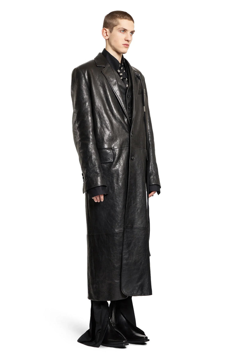 
              ANN DEMEULEMEESTER Hakan Tailored Coat in Vintage Lux Grained Leather man
            