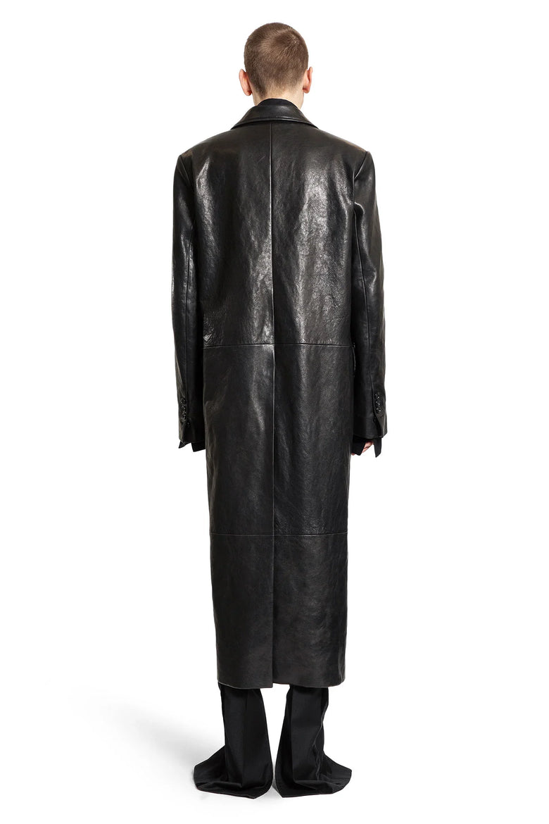 ANN DEMEULEMEESTER Hakan Tailored Coat in Vintage Lux Grained Leather man