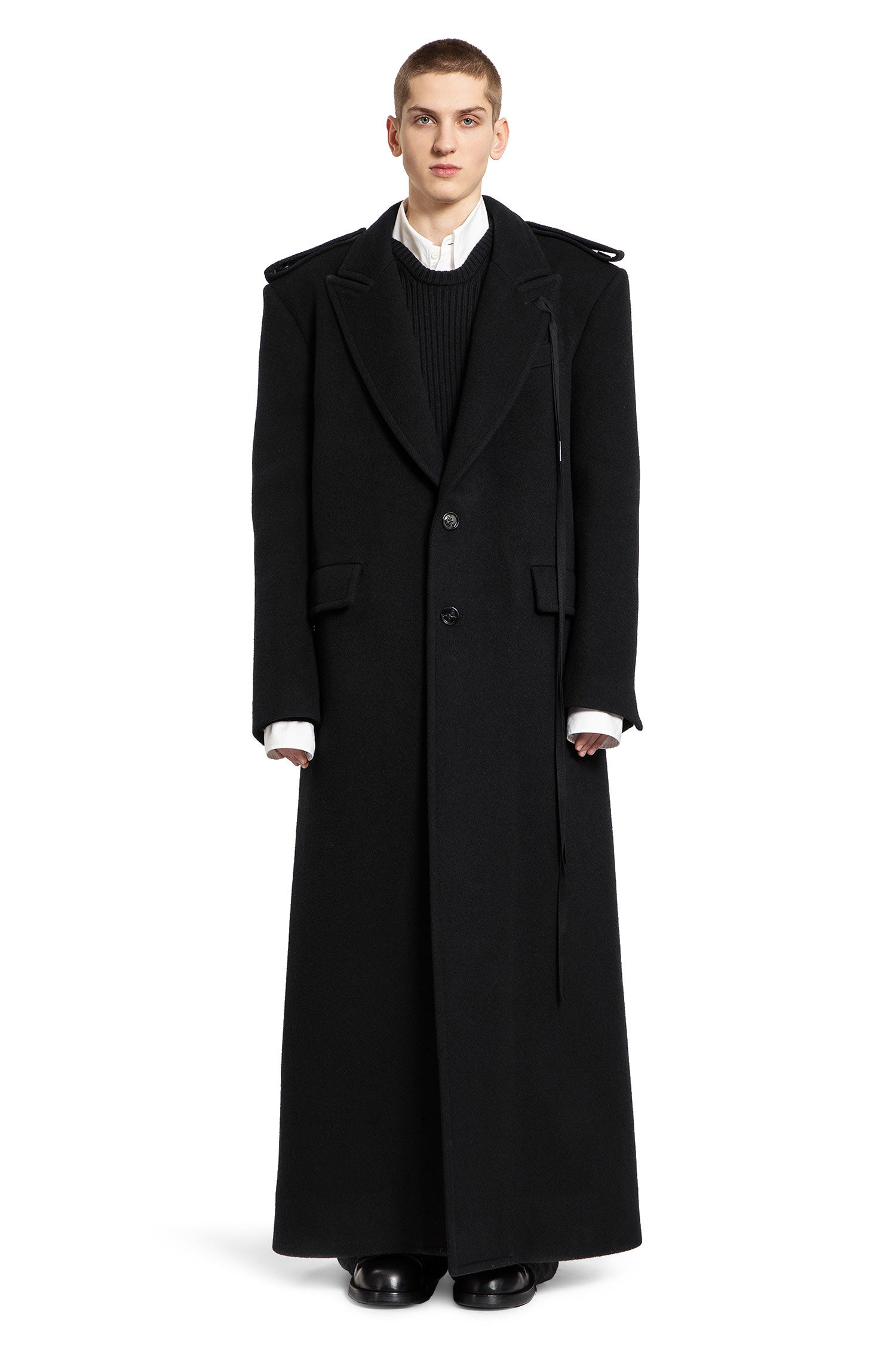 ANN DEMEULEMEESTER MAN BLACK COATS