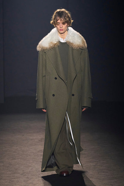 ANN DEMEULEMEESTER MAN GREEN COATS