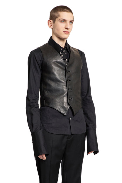 ANN DEMEULEMEESTER MAN BLACK VESTS