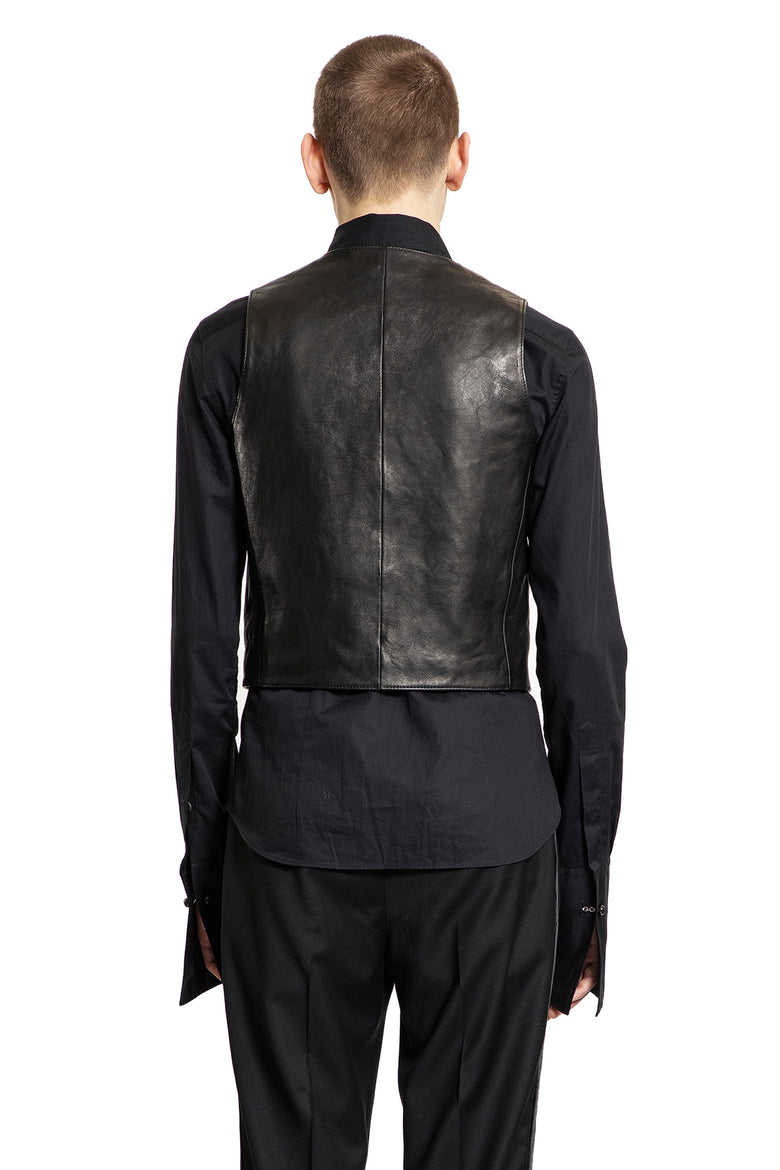 ANN DEMEULEMEESTER MAN BLACK VESTS