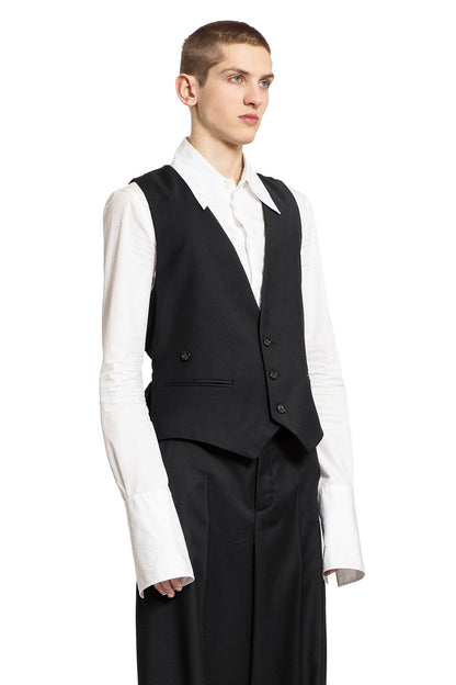 ANN DEMEULEMEESTER MAN BLACK VESTS