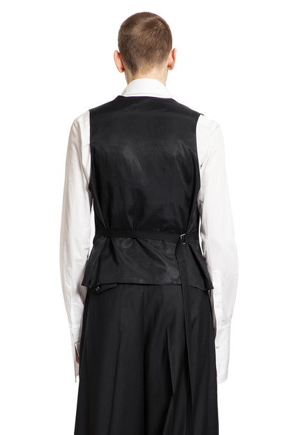 ANN DEMEULEMEESTER MAN BLACK VESTS