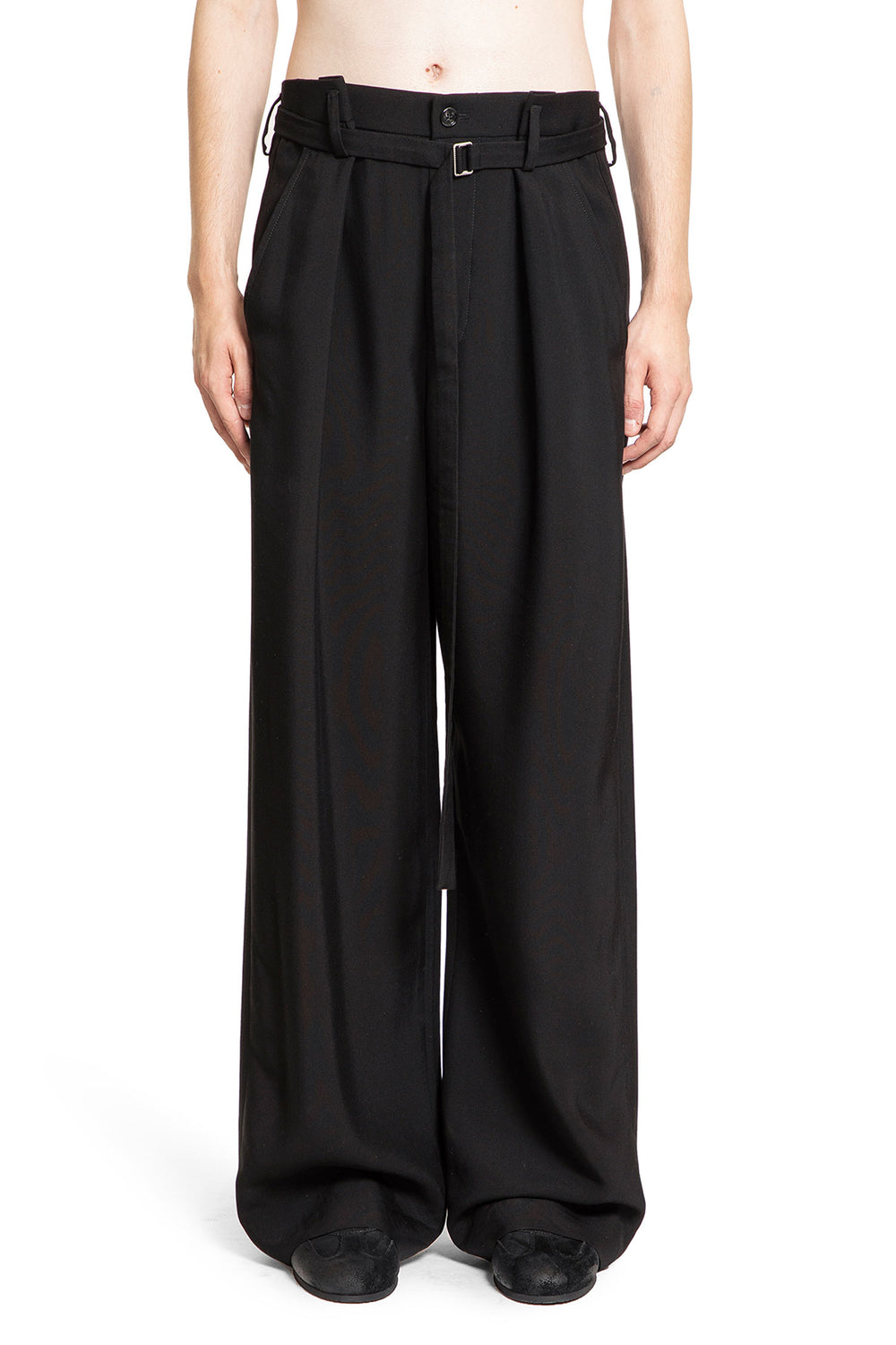 ANN DEMEULEMEESTER MAN BLACK TROUSERS