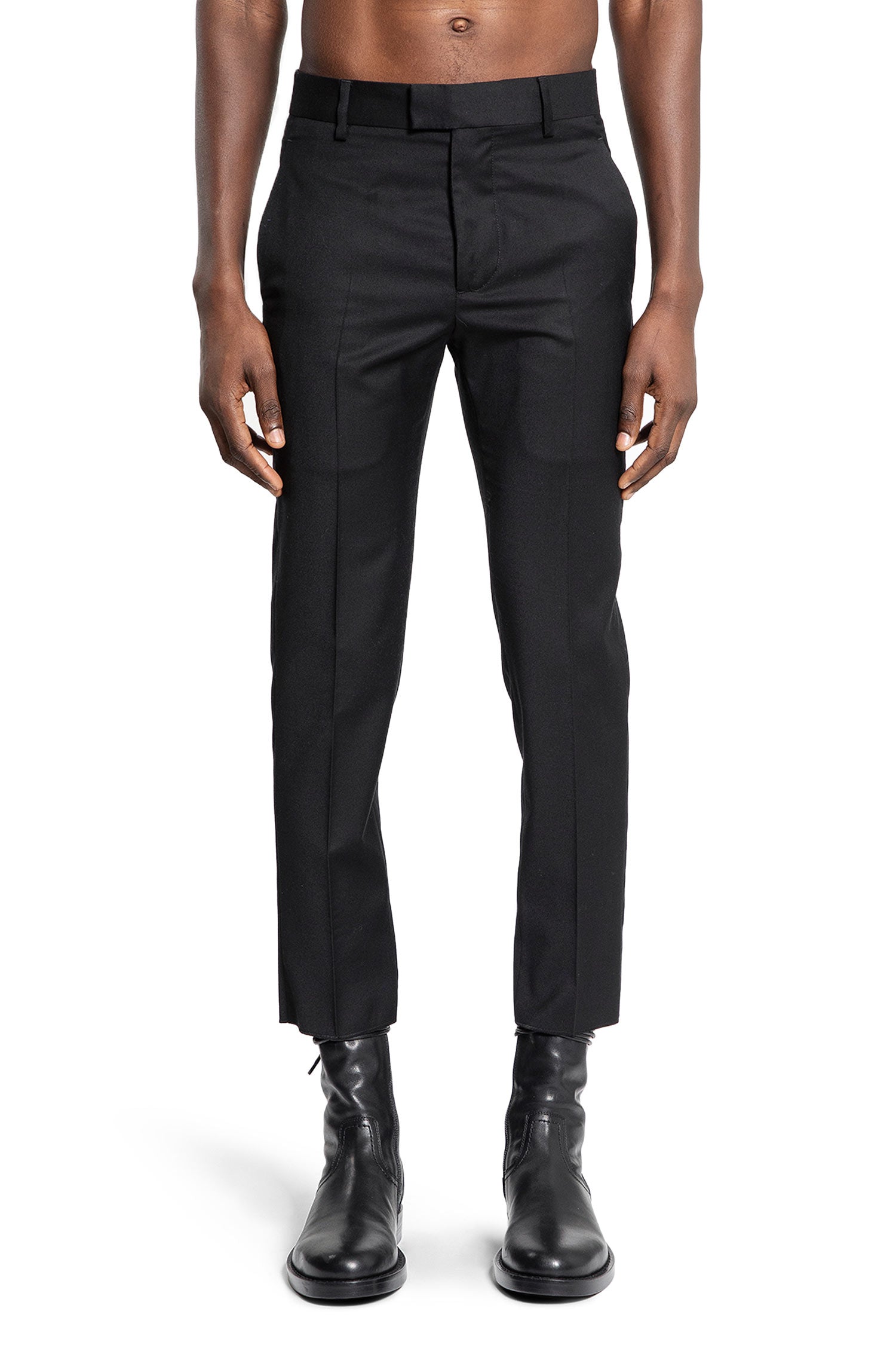 ANN DEMEULEMEESTER MAN BLACK TROUSERS