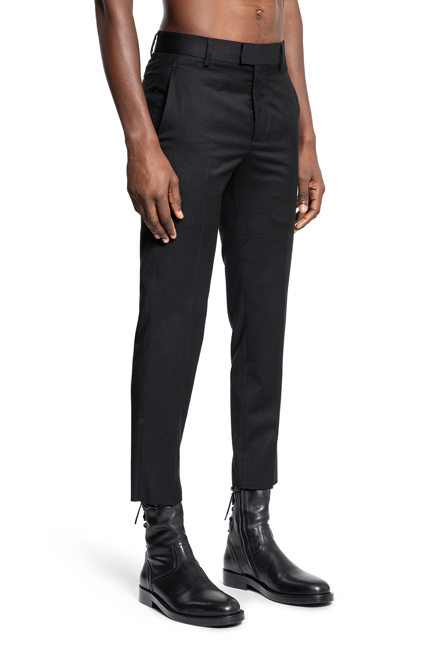 ANN DEMEULEMEESTER MAN BLACK TROUSERS