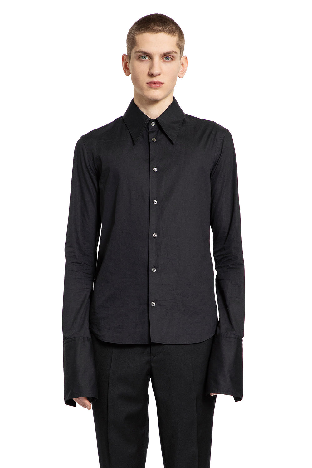 ANN DEMEULEMEESTER MAN BLACK SHIRTS