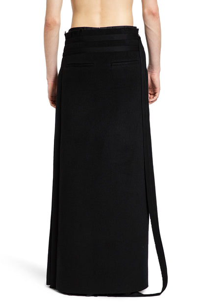 ANN DEMEULEMEESTER MAN BLACK SHORTS & SKIRTS