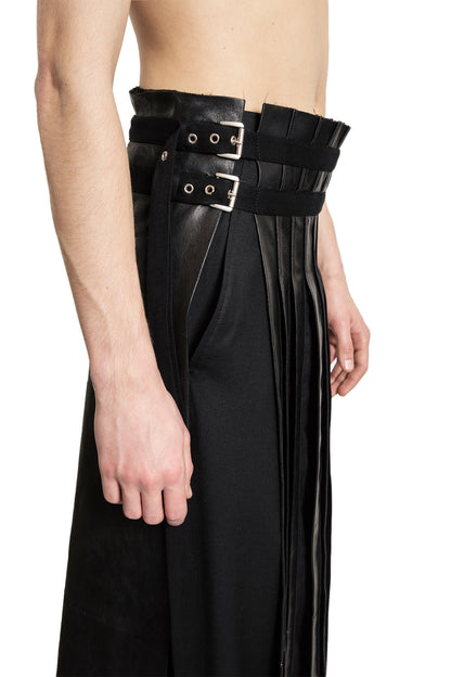 ANN DEMEULEMEESTER MAN BLACK SHORTS & SKIRTS