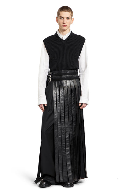 ANN DEMEULEMEESTER MAN BLACK SHORTS & SKIRTS