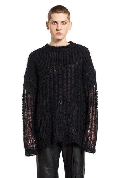 Antonioli ANN DEMEULEMEESTER MAN BLACK KNITWEAR