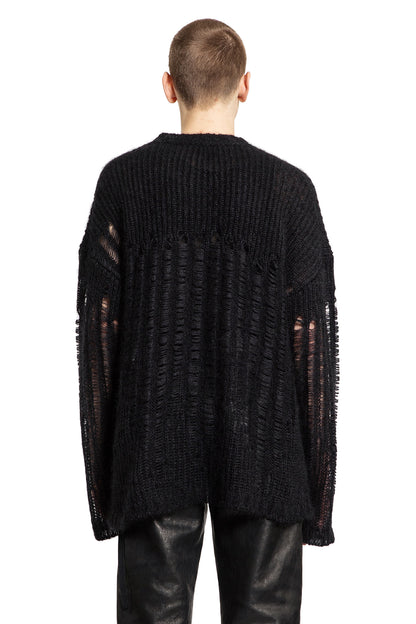 ANN DEMEULEMEESTER MAN BLACK KNITWEAR