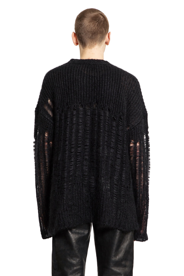 ANN DEMEULEMEESTER MAN BLACK KNITWEAR