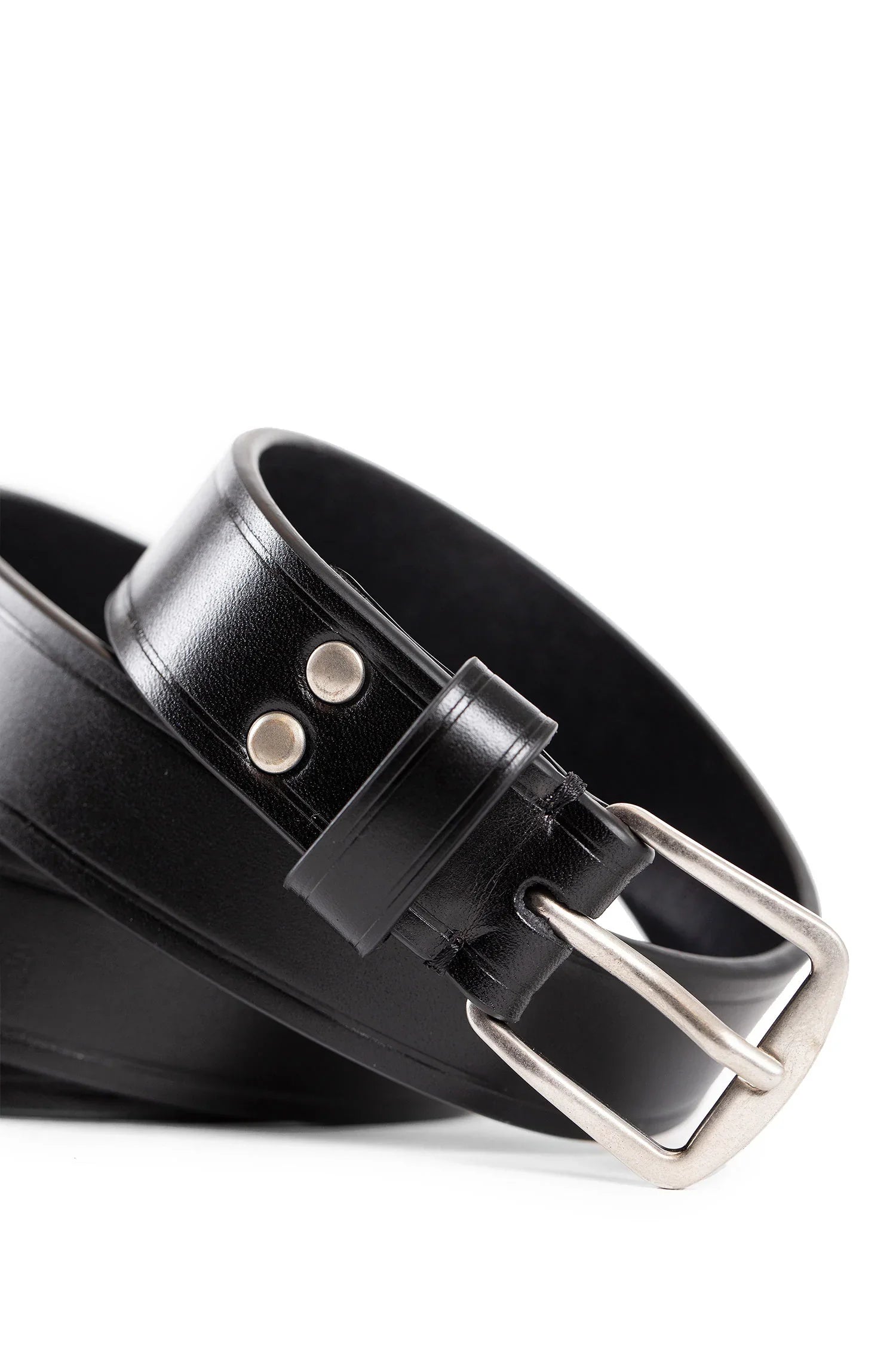 ANN DEMEULEMEESTER UNISEX BLACK BELTS - Antonioli.eu