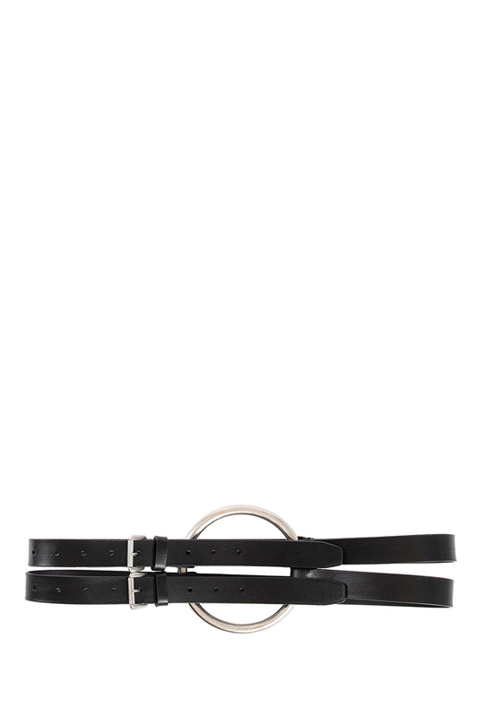 Bobby Double Belt in Oily Calfskin