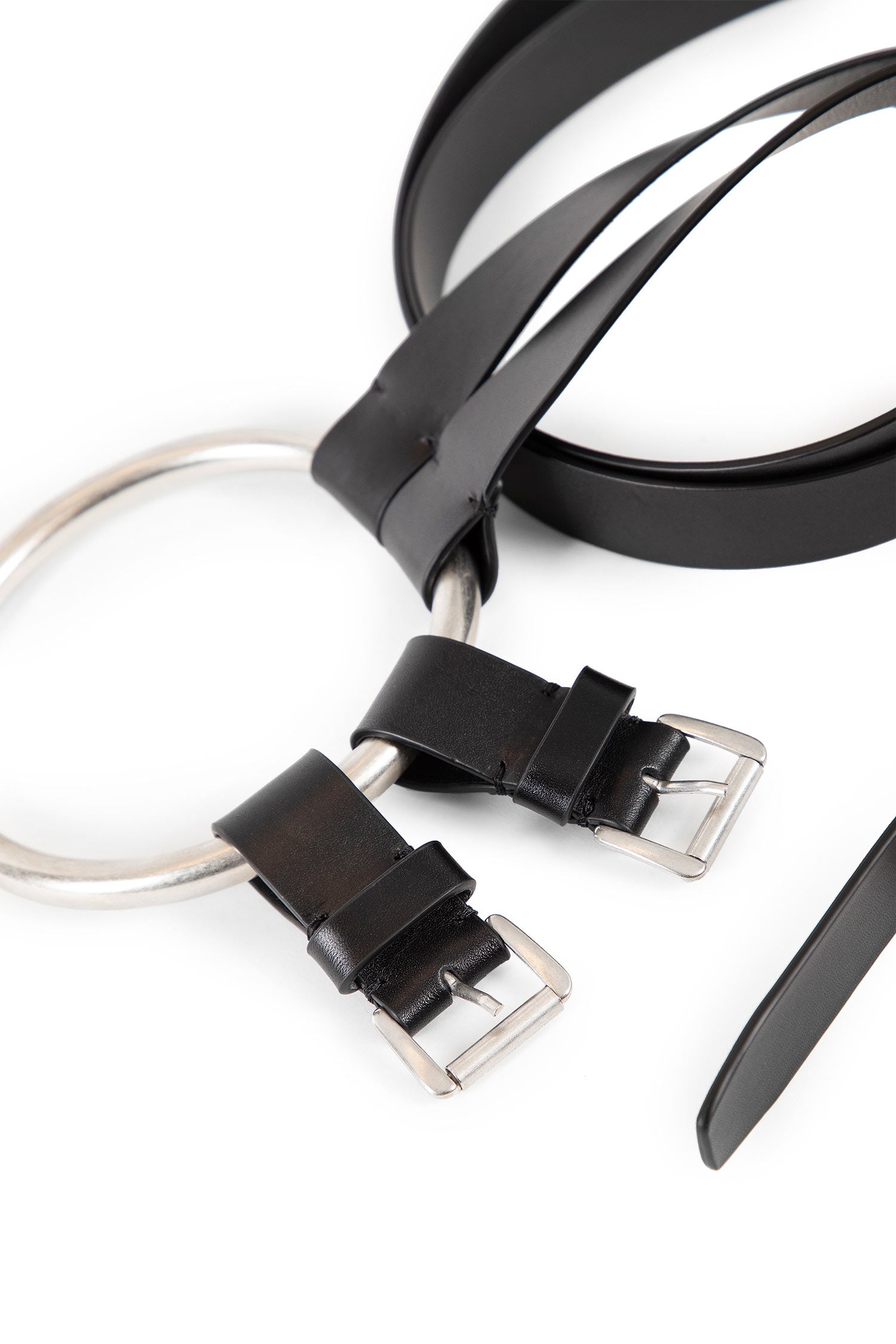 Bobby Double Belt in Oily Calfskin