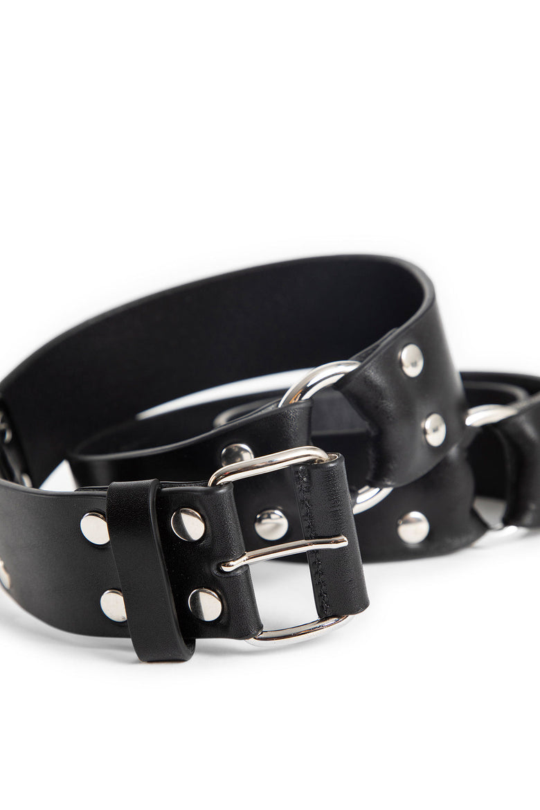 ANN DEMEULEMEESTER UNISEX BLACK BELTS