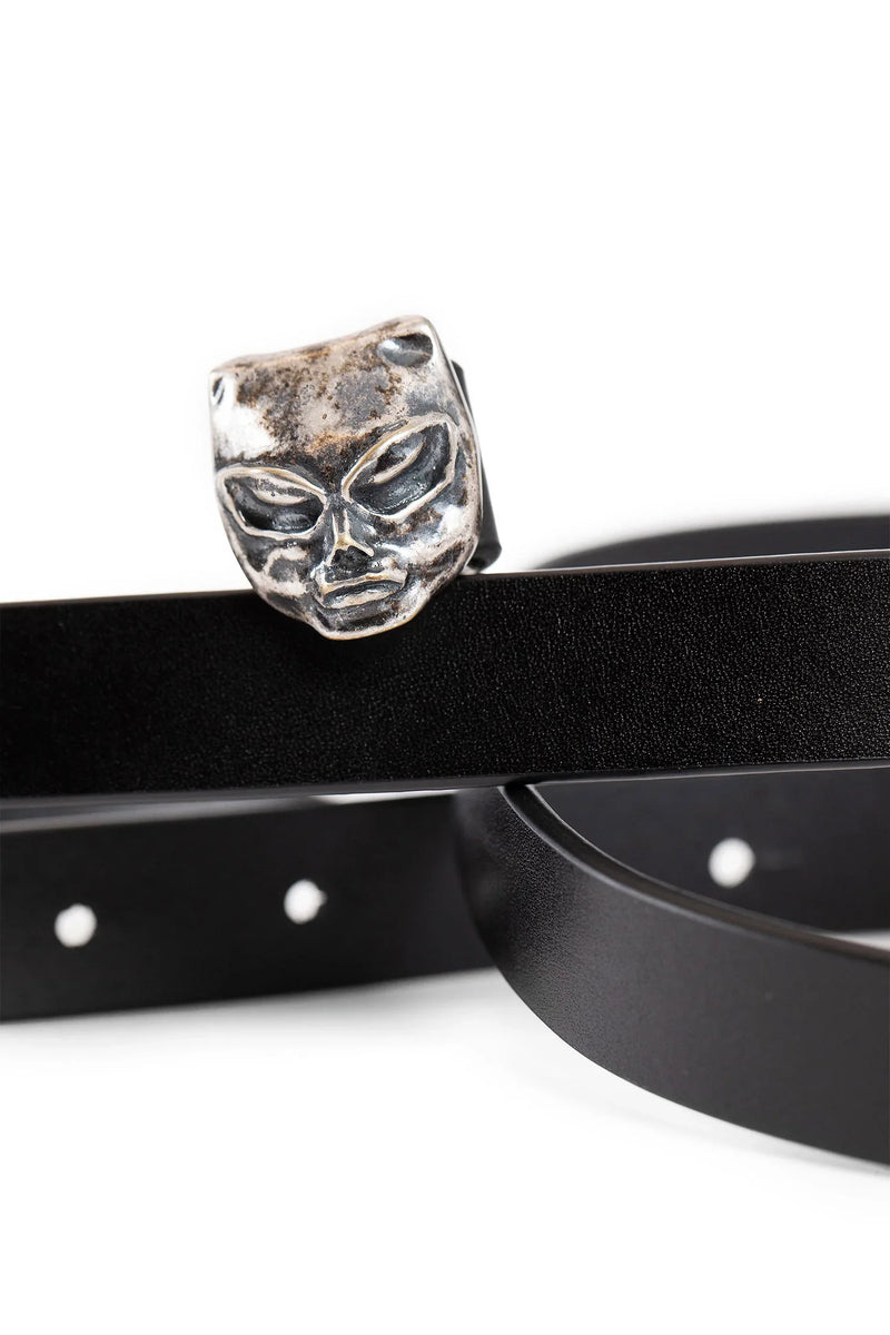 ANN DEMEULEMEESTER UNISEX BLACK BELTS - Antonioli.eu