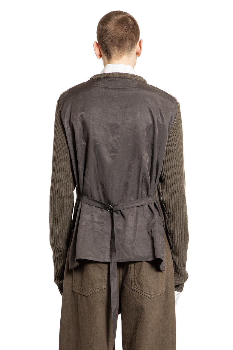 ANN DEMEULEMEESTER MAN GREEN KNITWEAR