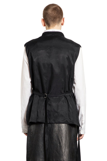 ANN DEMEULEMEESTER MAN BLACK VESTS