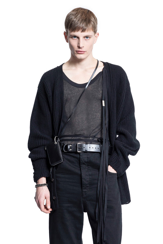 ANN DEMEULEMEESTER MAN BLACK KNITWEAR