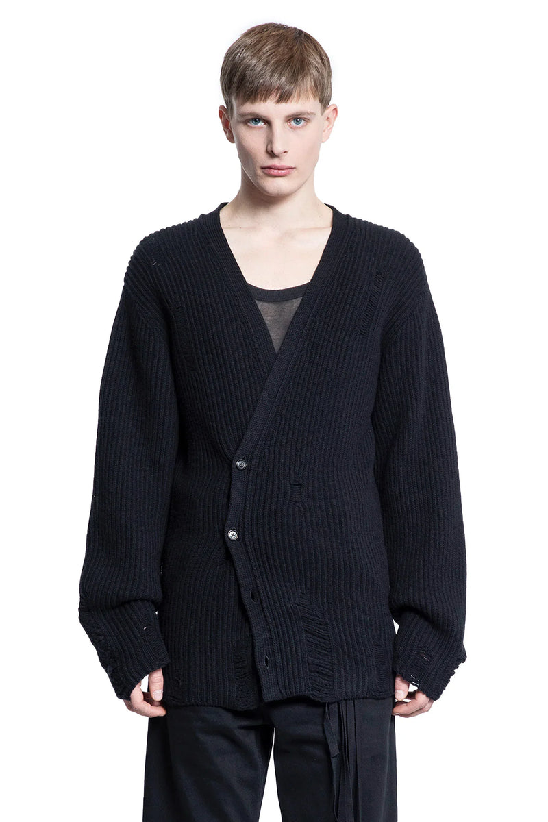 ANN DEMEULEMEESTER MAN BLACK KNITWEAR - Antonioli.eu