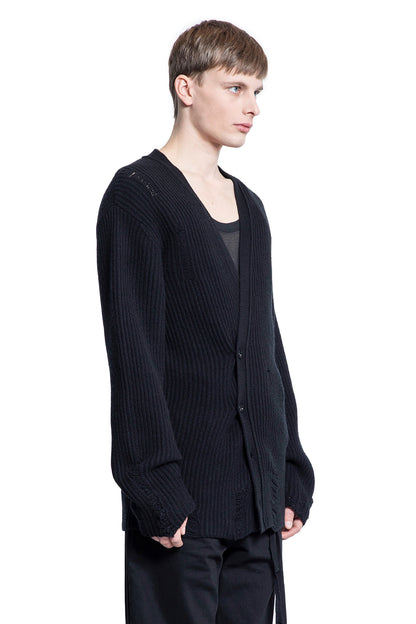 ANN DEMEULEMEESTER MAN BLACK KNITWEAR