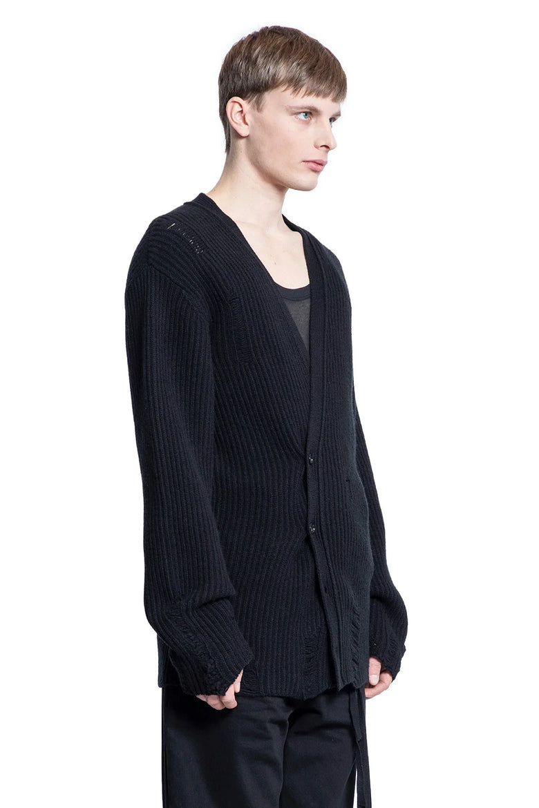 ANN DEMEULEMEESTER MAN BLACK KNITWEAR - Antonioli.eu