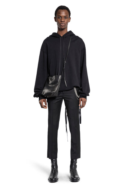 ANN DEMEULEMEESTER MAN BLACK SWEATSHIRTS