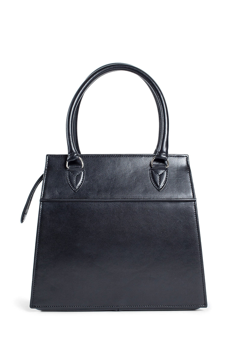 ANN DEMEULEMEESTER UNISEX BLACK TOP HANDLE BAGS