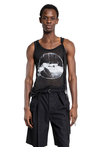 Antonioli ANN DEMEULEMEESTER MAN BLACK T-SHIRTS & TANK TOPS